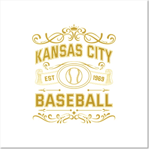 Vintage Kansas City Baseball Wall Art by carlesclan